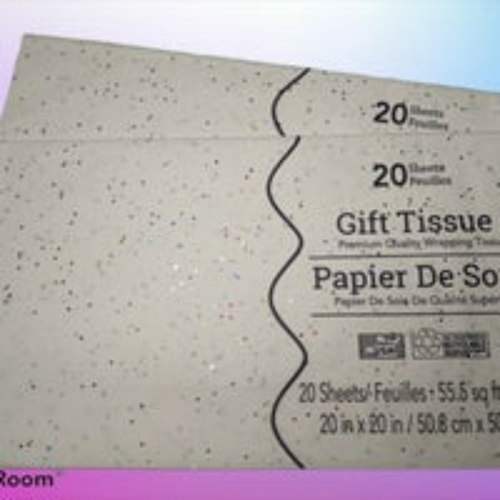 2 Packs of Gift Tissue Paper 40 Sparkle Sheets